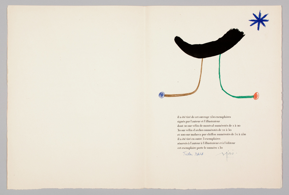 Parler Seul Tristan TZARA Samuel ROSENSTOCK Dit Joan MIR Mus e LaM