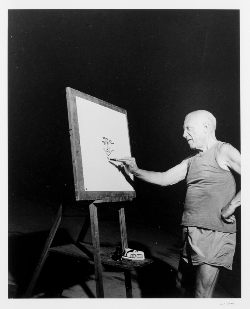 Picasso, tournage du film de Clouzot "Le Mystère Picasso" | André VILLERS .1930, Beaucourt (Territoire de Belfort, France) - 2016, Le Luc (Var, France)