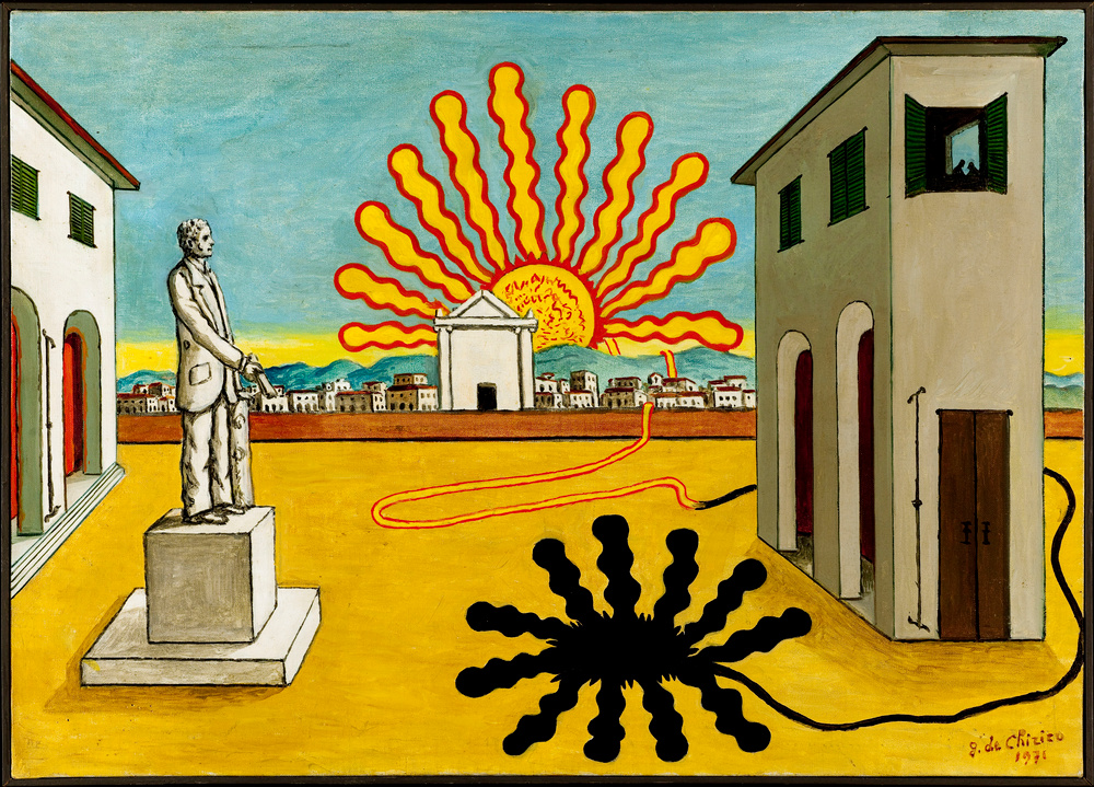 Giorgio DE CHIRICO - Piazza d'italia con sole spento (Place