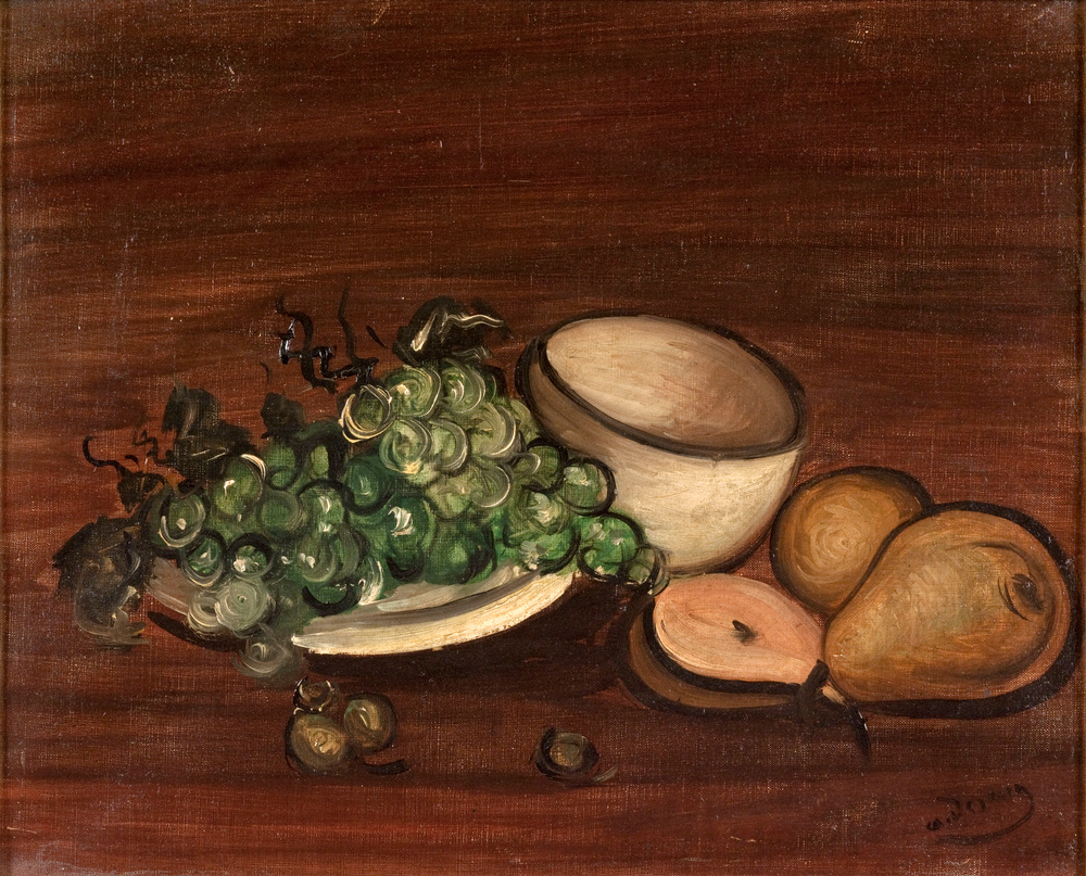 André DERAIN - Nature morte aux raisins et aux poires | Musée d'Art Moderne  de la Ville de Paris