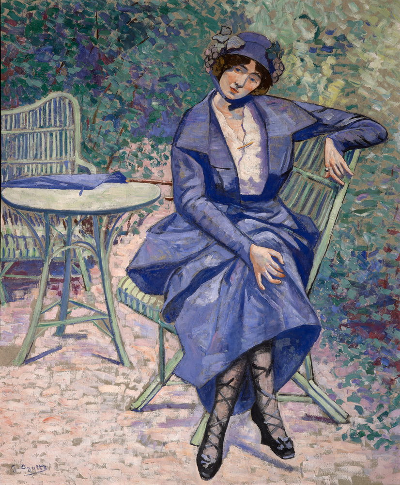 Femme à la robe bleue