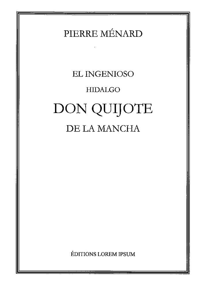 El Ingenioso hidalgo Don Quijote de la Mancha | Ménard, Pierre. Auteur