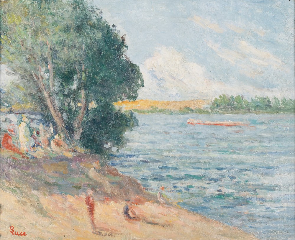 Maximilien LUCE - Méricourt, la plage | Publication du MDIG (Giverny)