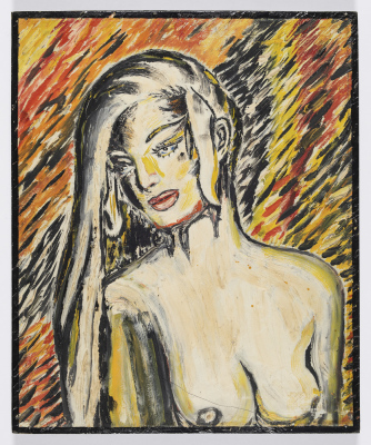La femme aux seins tombant