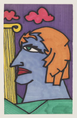 Sans titre (visage à la colonne)