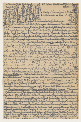 Lettre à Monsieur le Commandant de la Gendarmerie